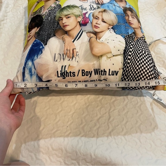 BTS Lights / Boys with Luv Decorative Throw Pillow RM Suba Jin J-Hope Jimin V - Picture 7 of 8